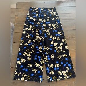 Anthropologie Maeve Black Floral Pants - The Collette